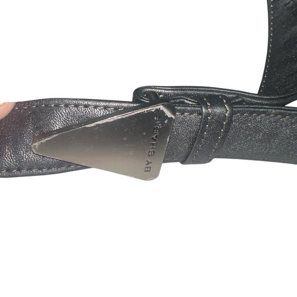 Americana by Sharif Metallic Gray Leather Shoulder Crossbody Bag Slouchy Chic - Picture 13 of 16